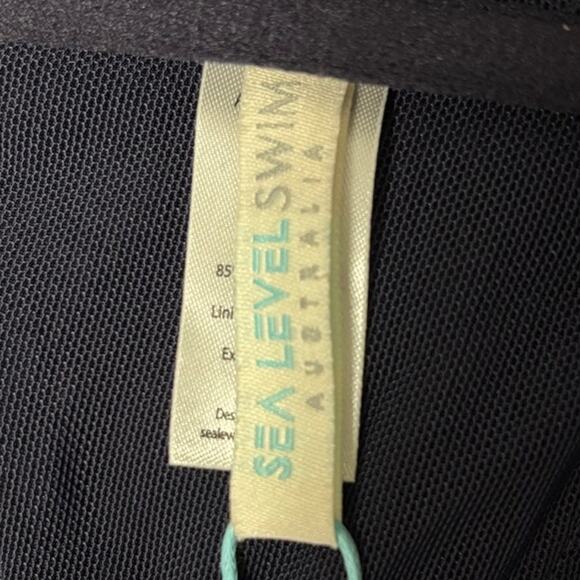 NWT Sea Level Swim Essentials Frills Bra Top Women's Size 10 Navy Night Sky Blue - Picture 5 of 8